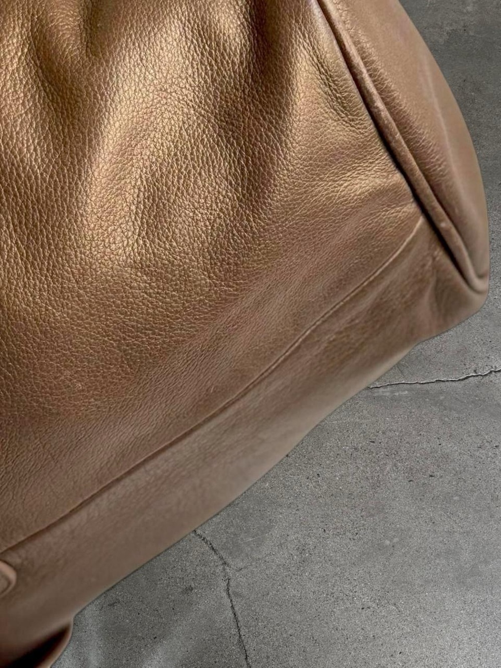 Vintage Brown Leather Shoulder Bag - Picture 6 of 7